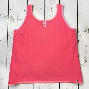 Tommy Hilfiger Coral Tank Top Keyhole Cutout Sleeveless Women’s
